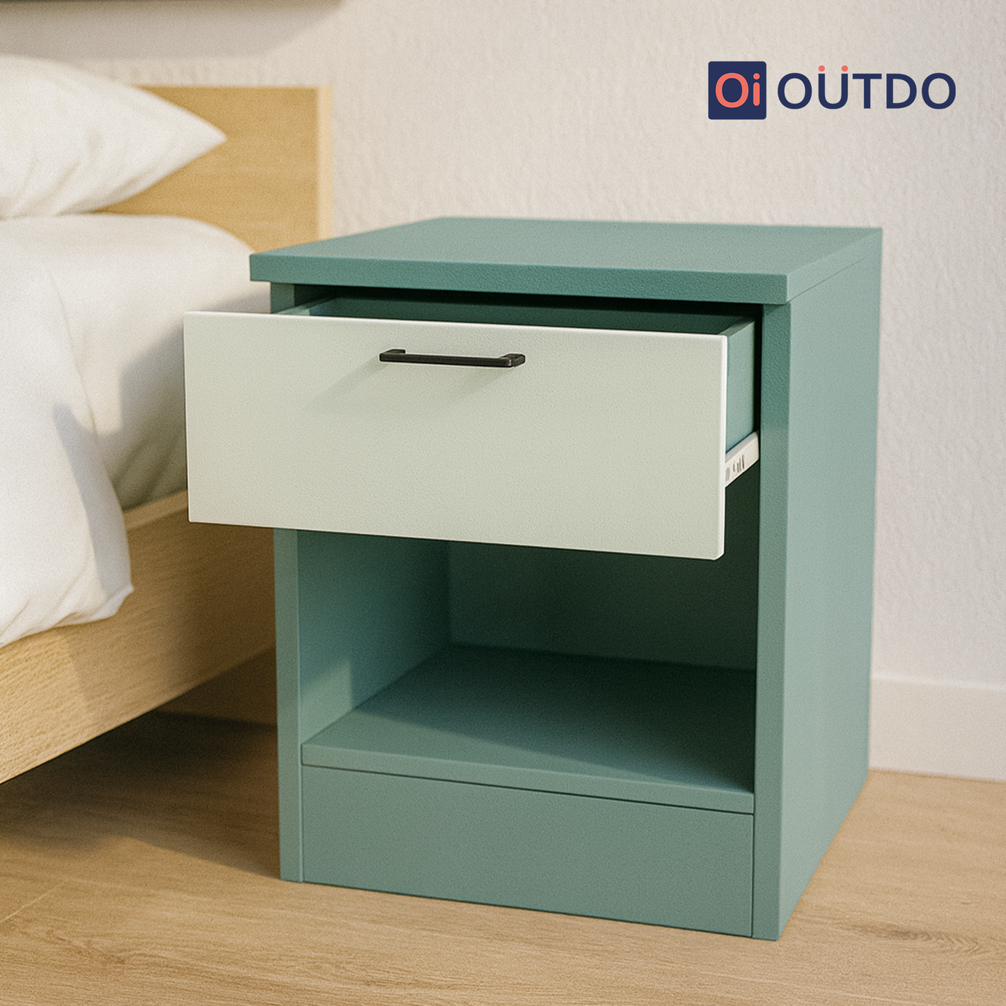 NiteBlock Bed Side Table | Fern Green Water Green