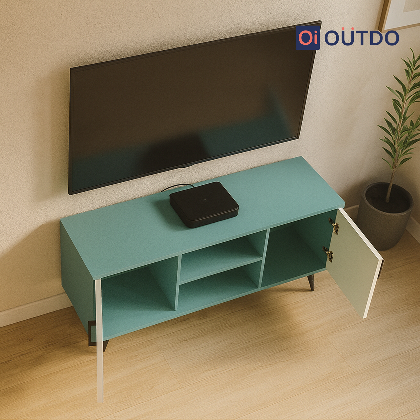 SymView TV Unit | Fern Green Water Green
