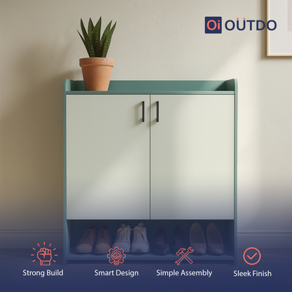 StepNest Shoe Rack | Fern Green Water Green