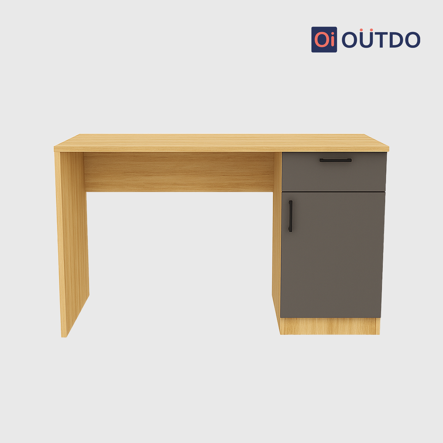 TaskNest Study Desk | Tundra Oak Slate Grey