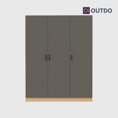 Compaxo 3 Door Wardrobe | Tundra Oak Slate Grey
