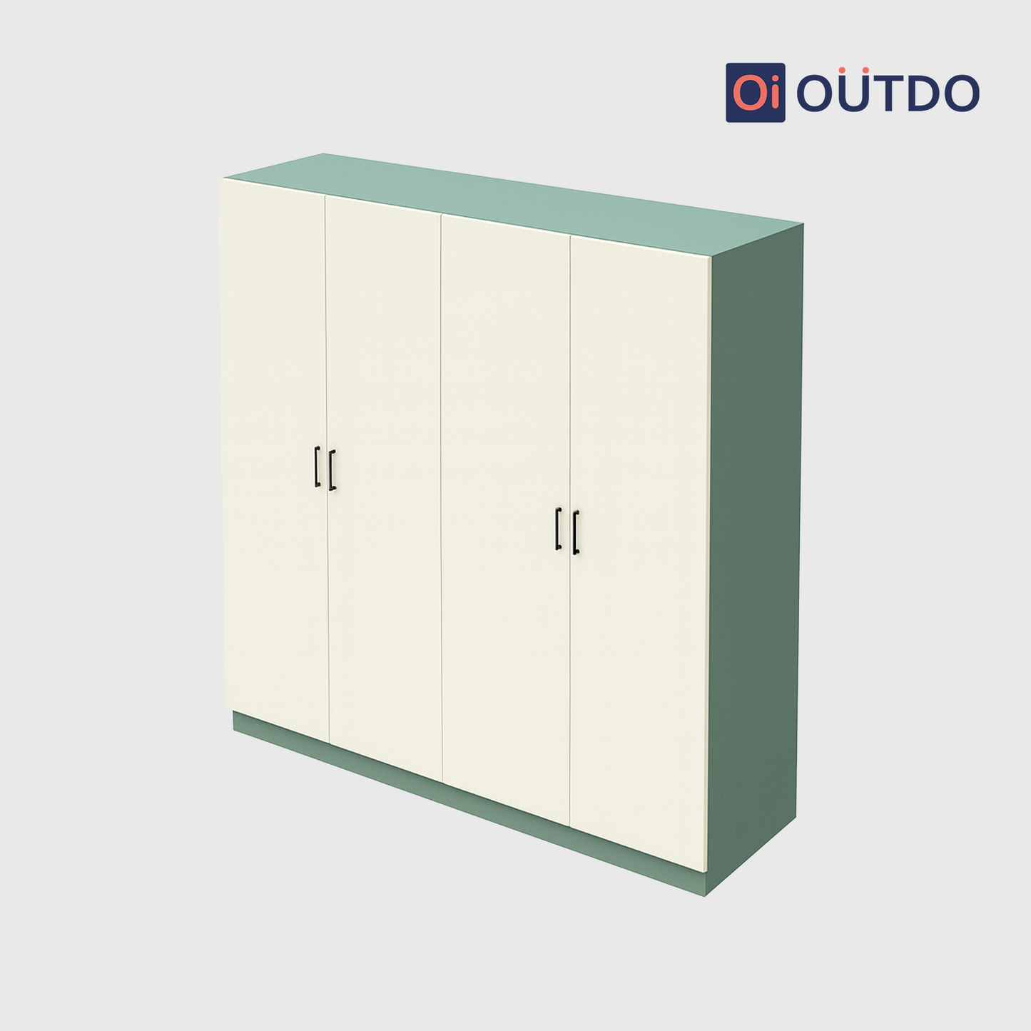 StoreForm 4 Door Wardrobe |Fern Green Water Green