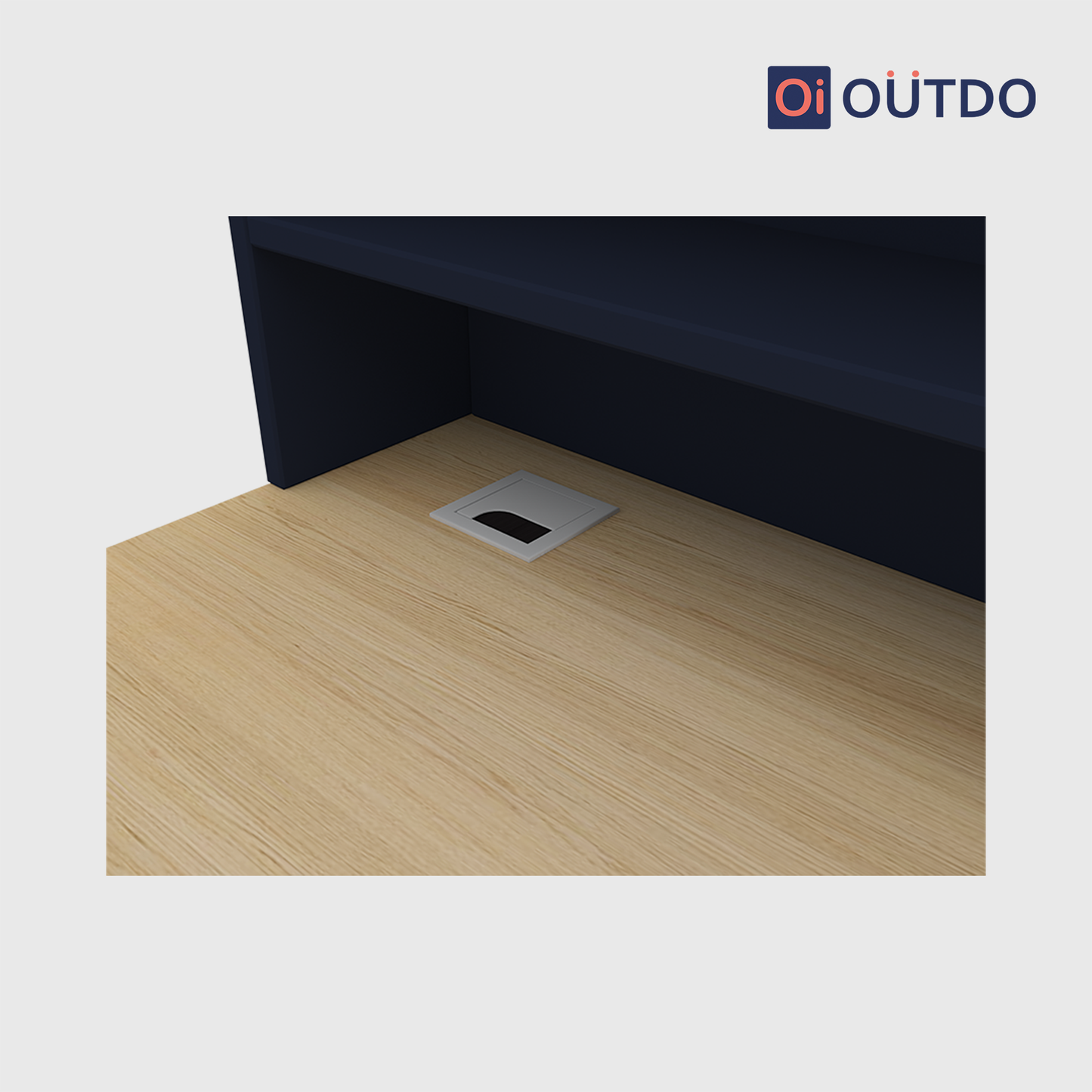 OutDo Elevate+ Height Adjustable Study Desk with Bookshelf | Blue and Wooden Finish