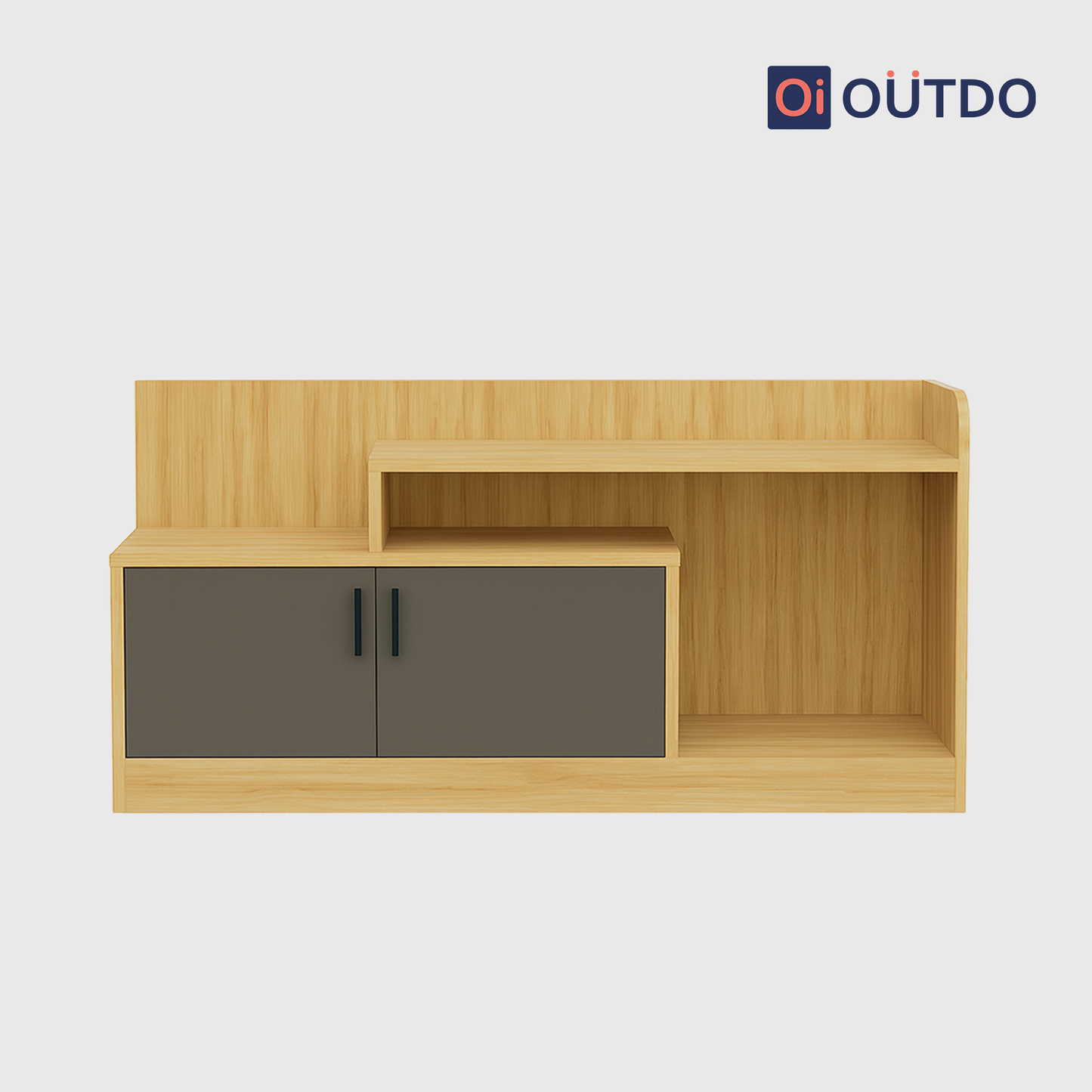 ViewFold TV Unit Thundra Oak Slate Grey