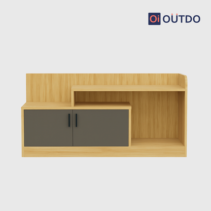 ViewFold TV Unit Thundra Oak Slate Grey