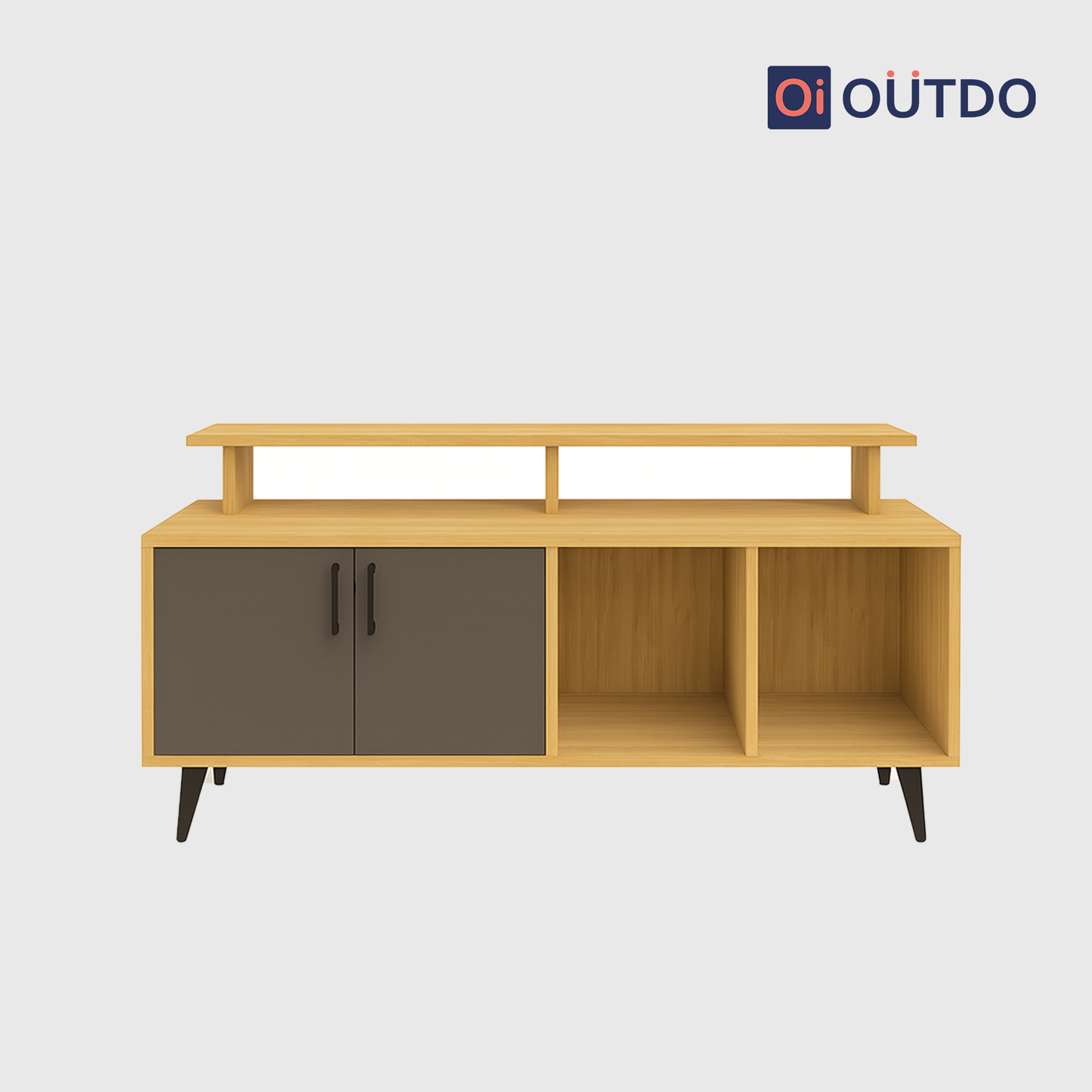 TierView TV Unit Tundra Oak Slate Grey