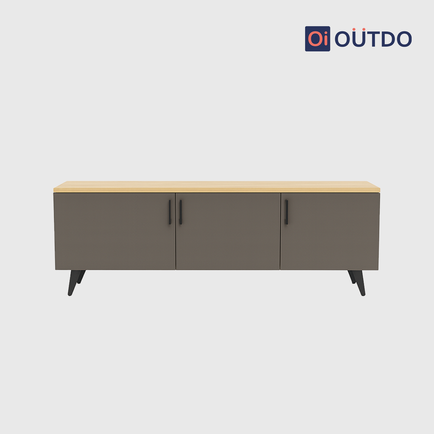 BlockView TV Unit Tundra Oak Slate Grey