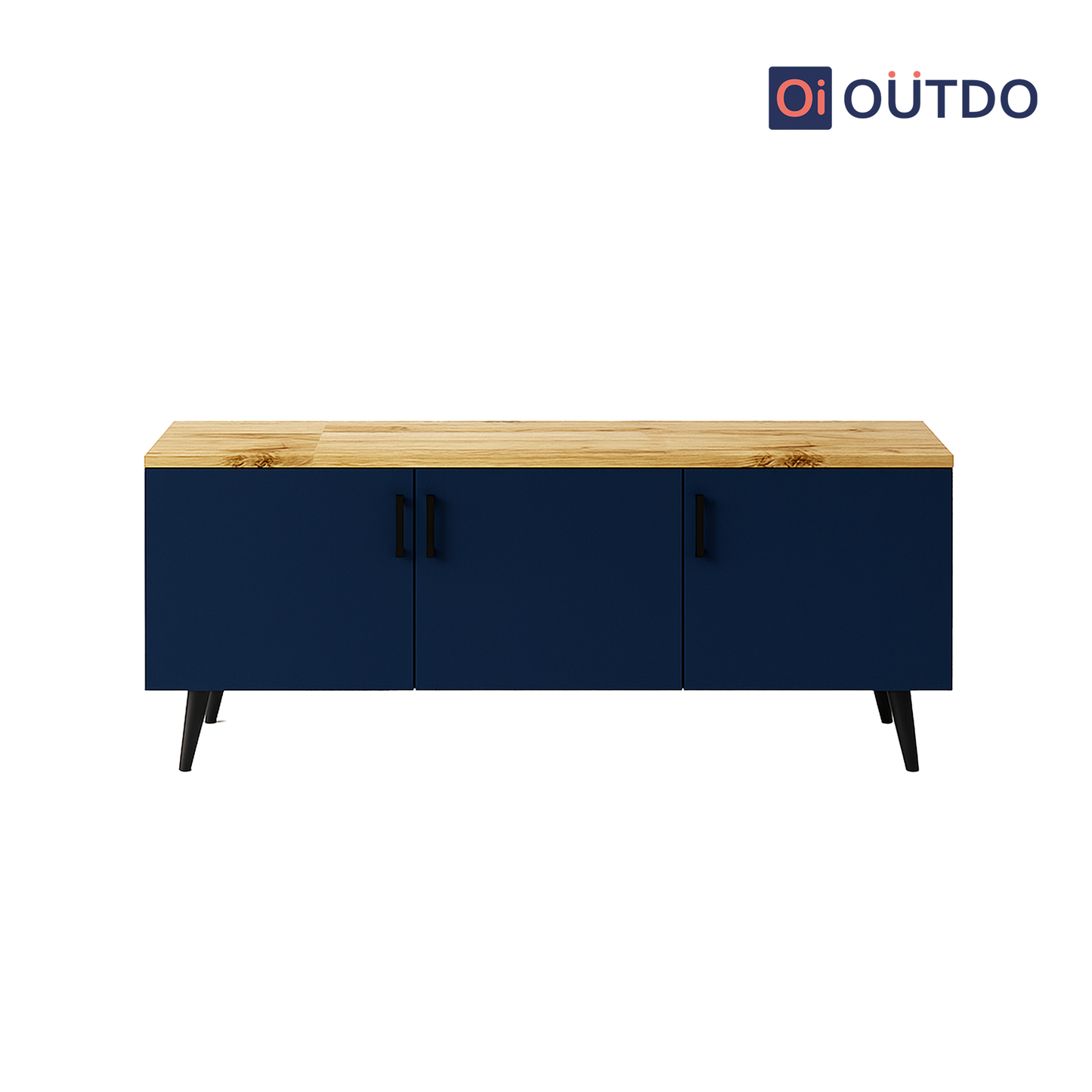 BlockView TV Unit | Flagstaff Oak Navy Blue