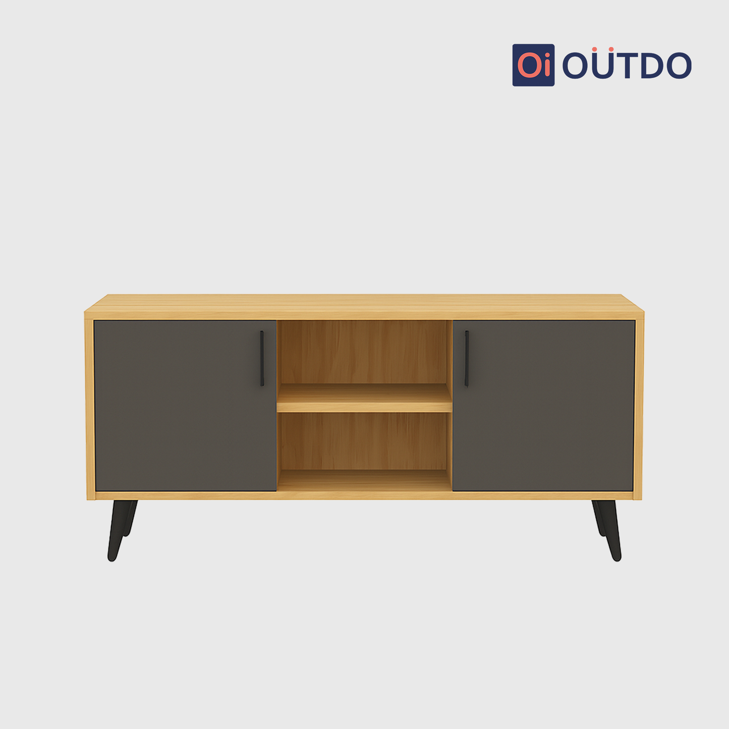 SymView TV Unit Tundra Oak Slate Grey