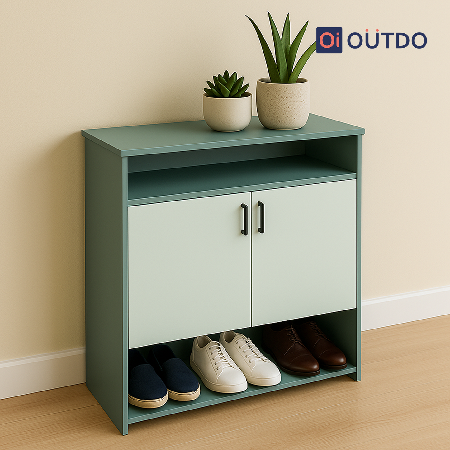 QuickTuck Shoe Rack | Fern Green Water Green