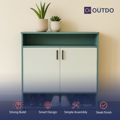 QuickTuck Shoe Rack | Fern Green Water Green