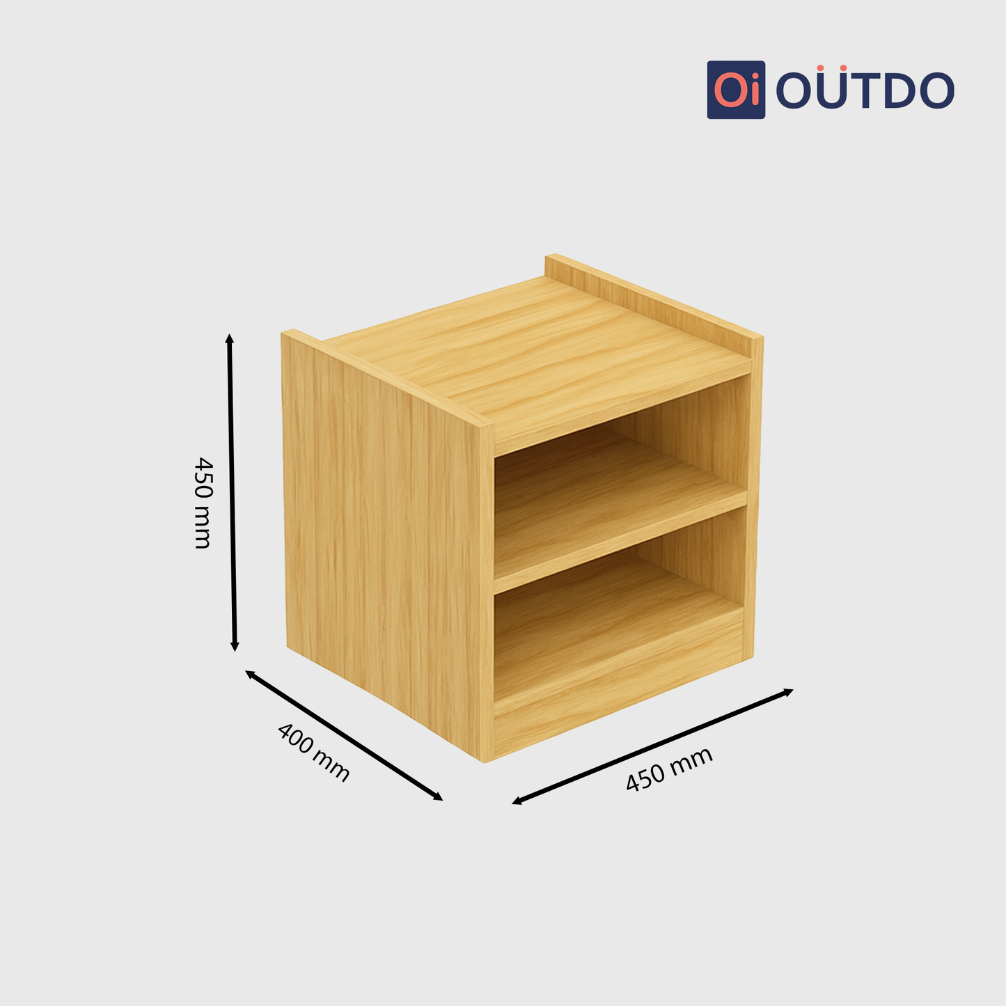 OpenRest Bed Side Table | Tundra Oak Slate Grey