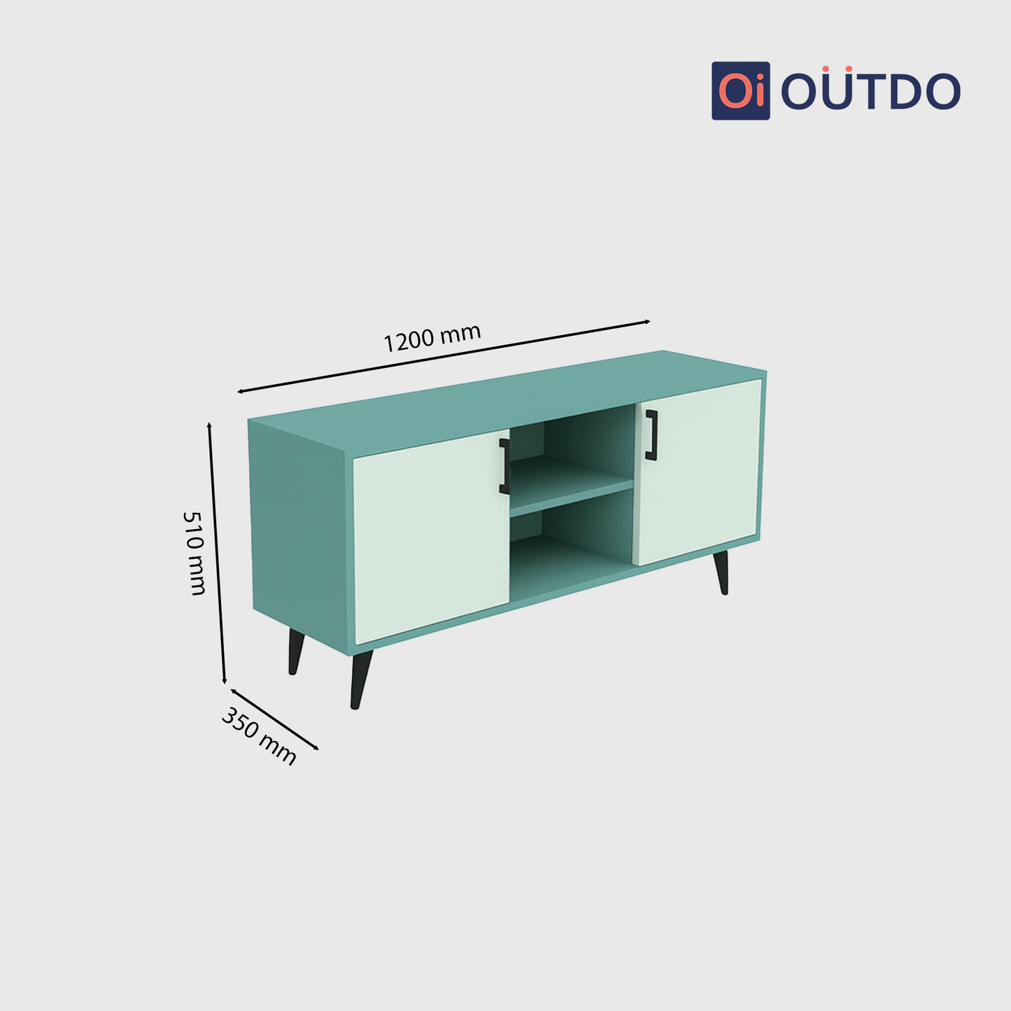 SymView TV Unit | Fern Green Water Green