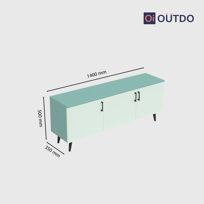 BlockView TV Unit | Fern Green Water Green