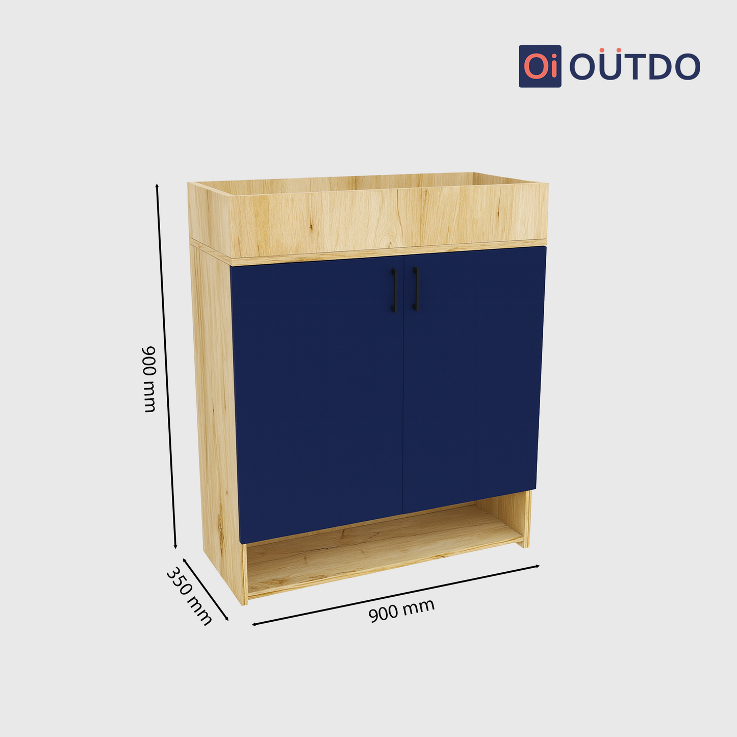 SoleGuard Shoe Rack | Flagstaff Oak Navy Blue