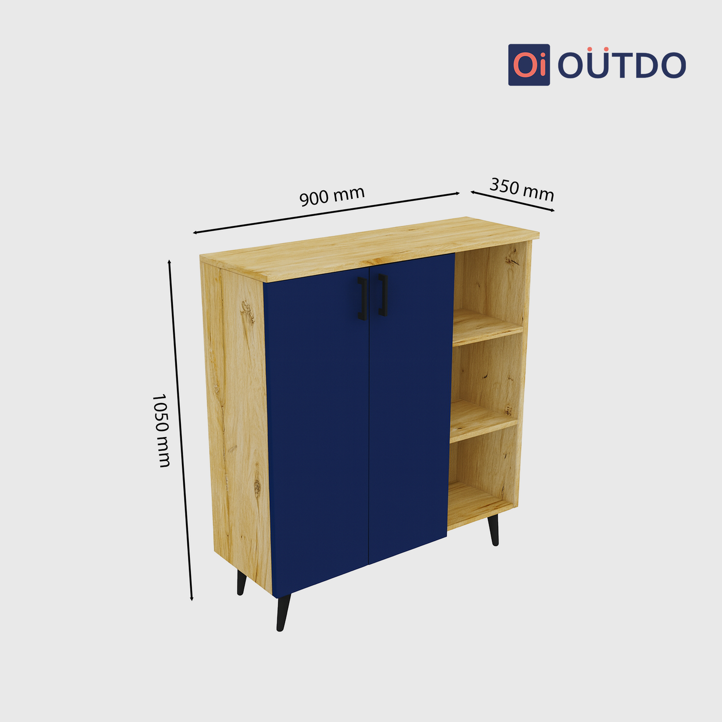 FlexStash Shoe Rack | Flagstaff Oak Navy Blue