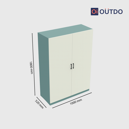 Moduno 2 Door Wardrobe | Fern Green Water Green