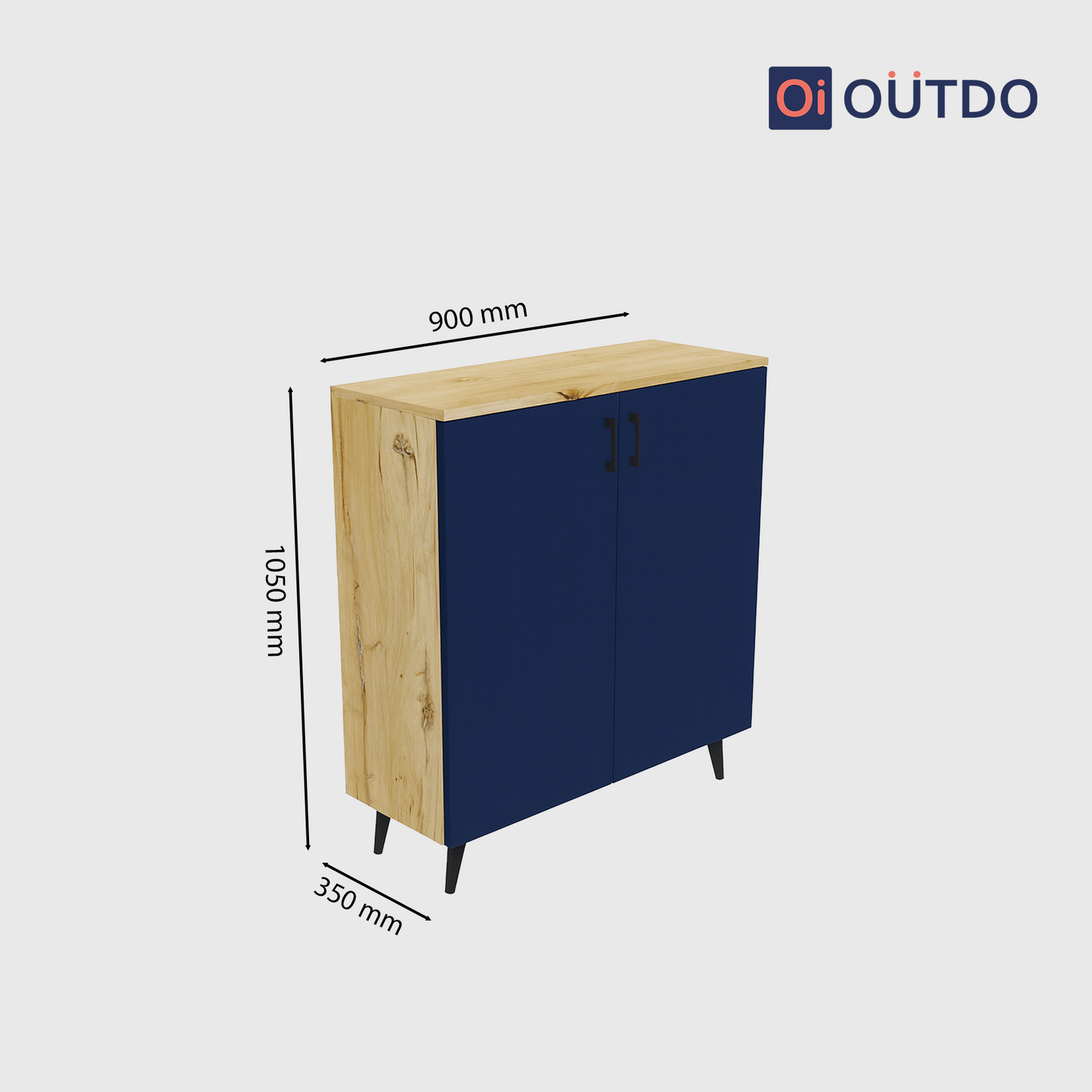 HideStep Shoe Rack | Flagstaff Oak Navy Blue