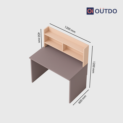 ShelfEdge Study Desk with Book Shelf | Voila Clay