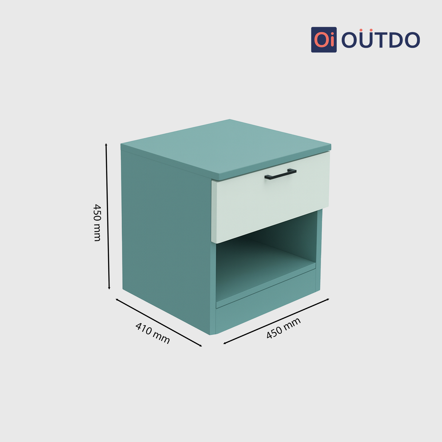 NiteBlock Bed Side Table | Fern Green Water Green