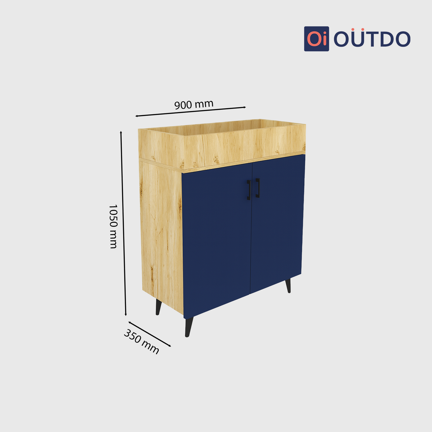 TrayNest Shoe Rack | Flagstaff Oak Navy Blue