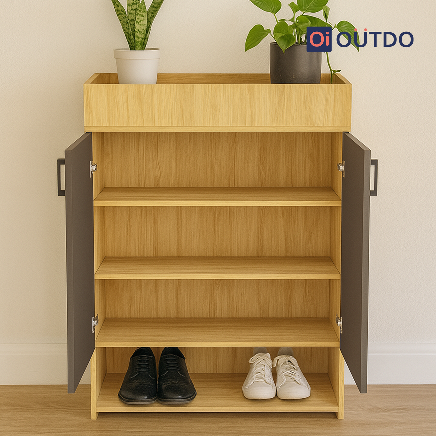SoleGuard Shoe Rack |Tundra Oak Slate Grey