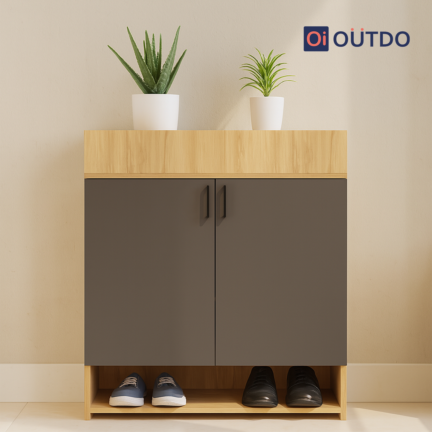 SoleGuard Shoe Rack |Tundra Oak Slate Grey