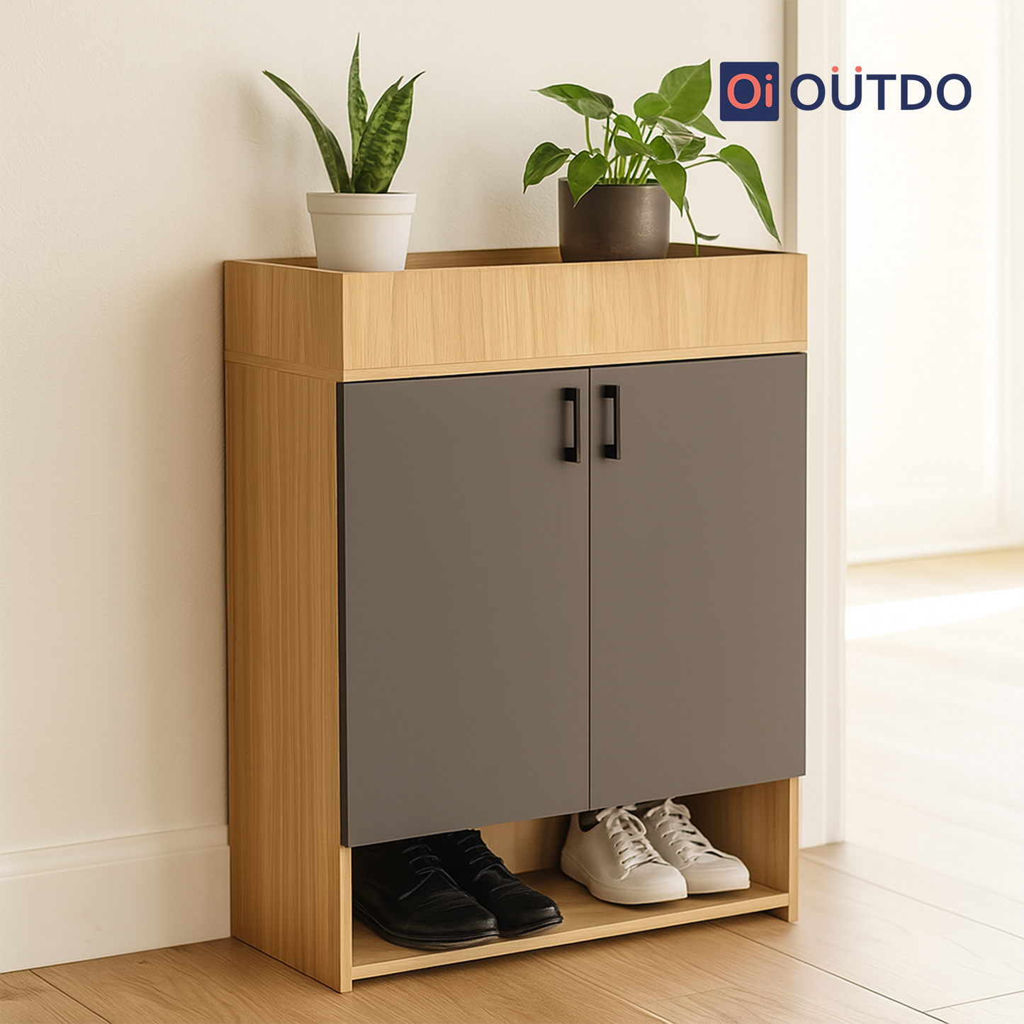 SoleGuard Shoe Rack |Tundra Oak Slate Grey