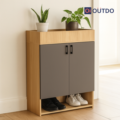 SoleGuard Shoe Rack |Tundra Oak Slate Grey