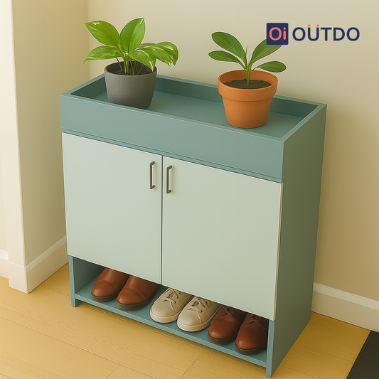 SoleGuard Shoe Rack | Fern Green Water Green