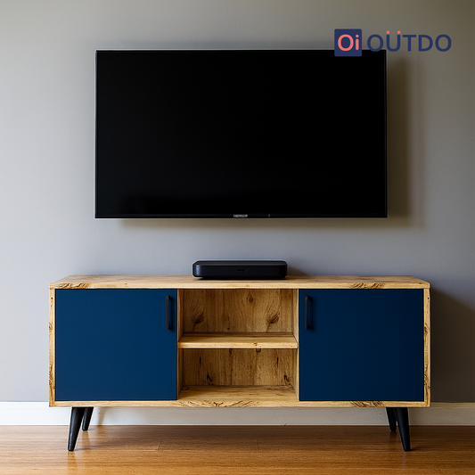SymView TV Unit | Flagstaff Oak Navy Blue