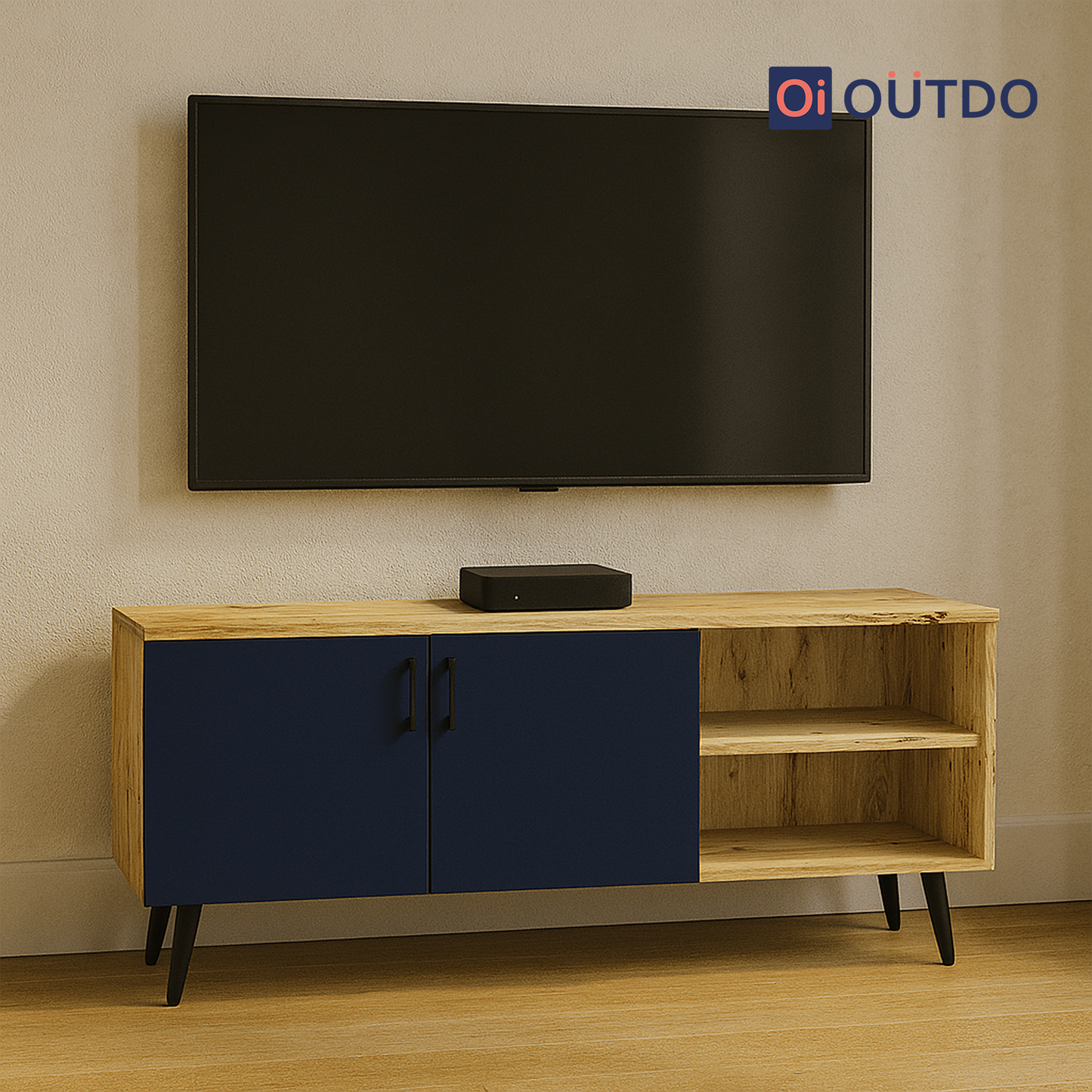 DualView TV Unit | Flagstaff Oak Navy Blue