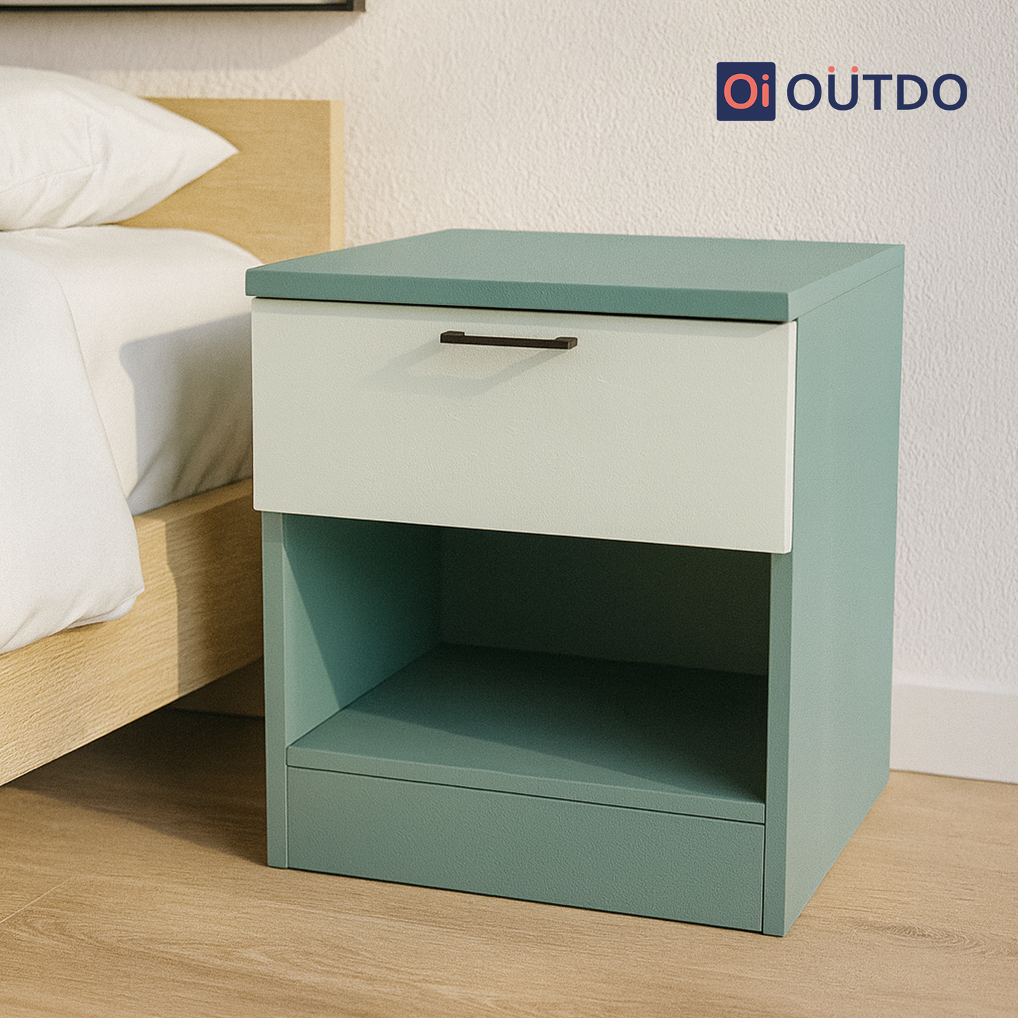 NiteBlock Bed Side Table | Fern Green Water Green