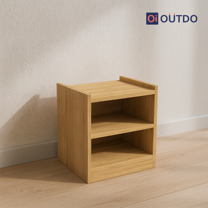 OpenRest Bed Side Table | Tundra Oak Slate Grey