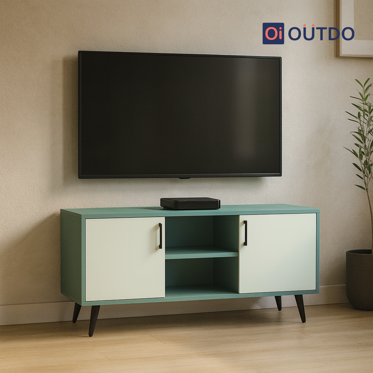 SymView TV Unit | Fern Green Water Green