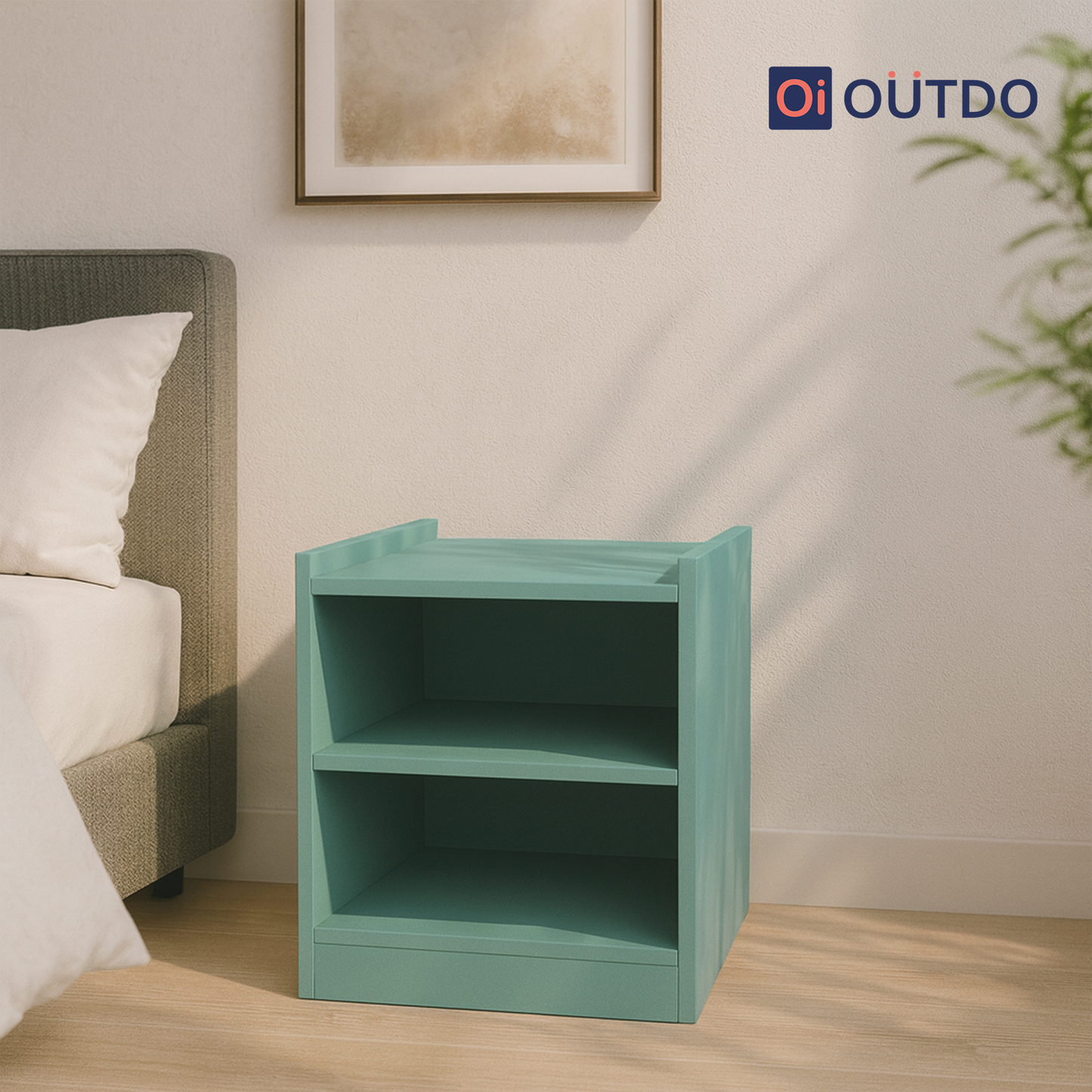 OpenRest Bed Side Table | Fern Green Water Green