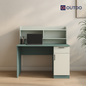 Clario Study Desk with Book Shelf | Fern Green Water Green