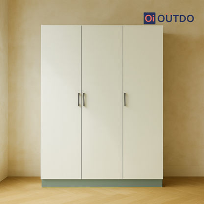 Compaxo 3 Door Wardrobe  | Fern Green Water Green