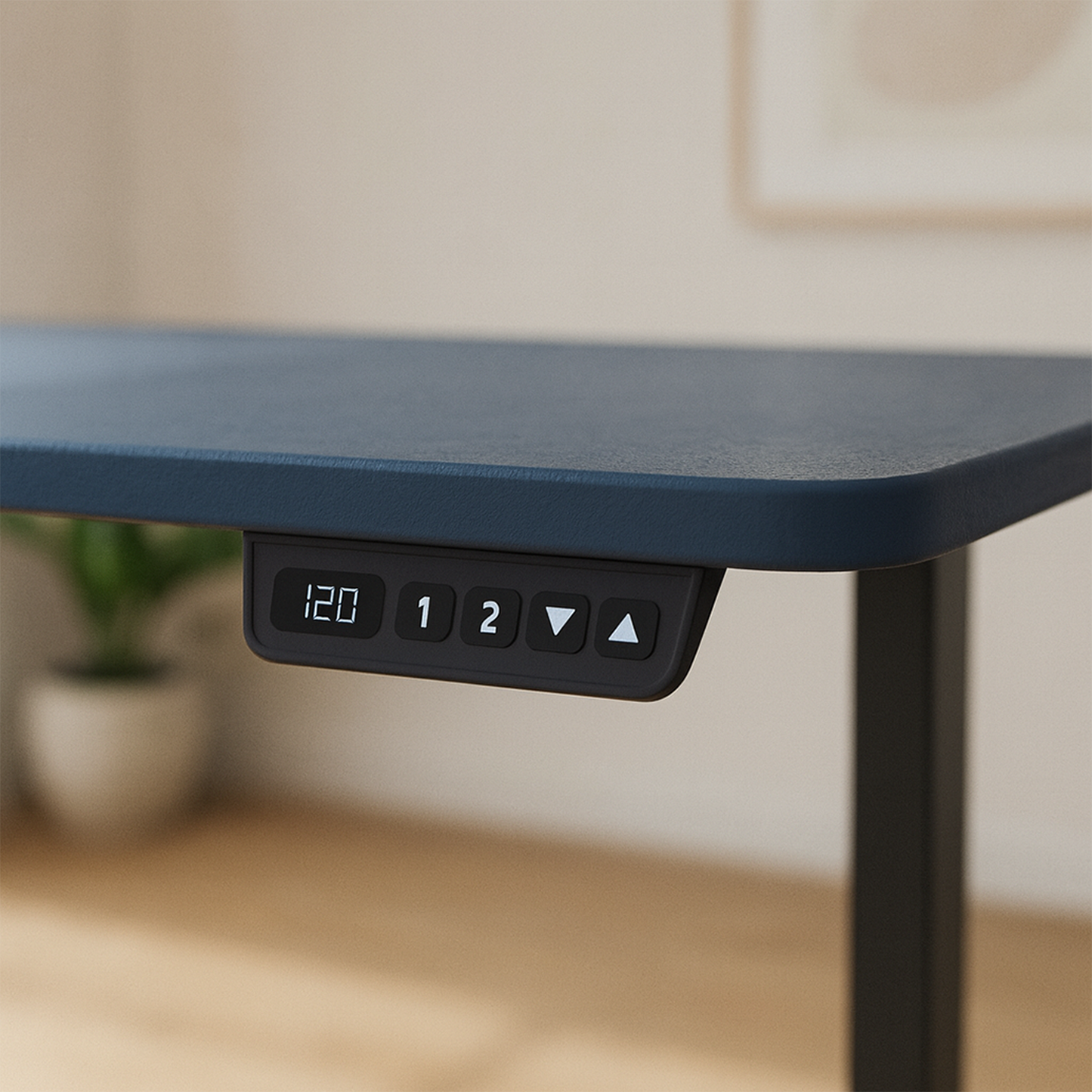 FlexPro Sit-Stand Smart Desk | Navy Blue
