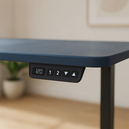 FlexPro Sit-Stand Smart Desk | Navy Blue