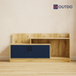 ViewFold TV Unit | Flagstaff Oak Navy Blue