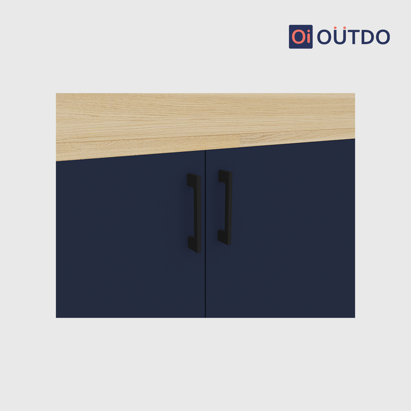 OutDo BloomStep Shoe Rack with Planter Top | Burma Teak and Navy Blue