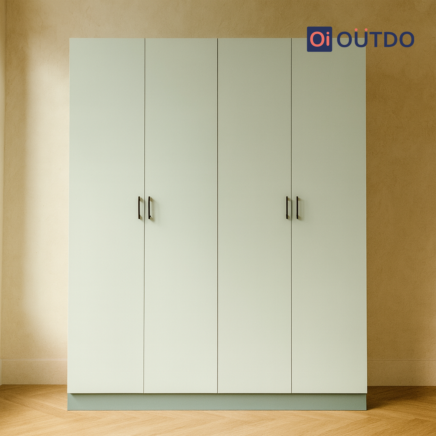 StoreForm 4 Door Wardrobe |Fern Green Water Green