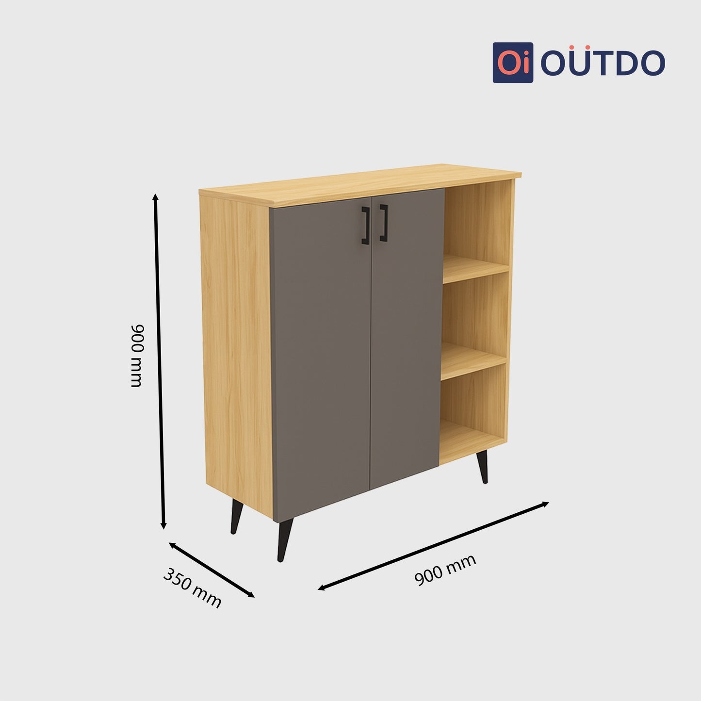 FlexStash Shoe Rack | Tundra Oak Slate Grey