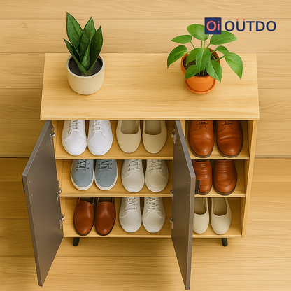 FlexStash Shoe Rack | Tundra Oak Slate Grey