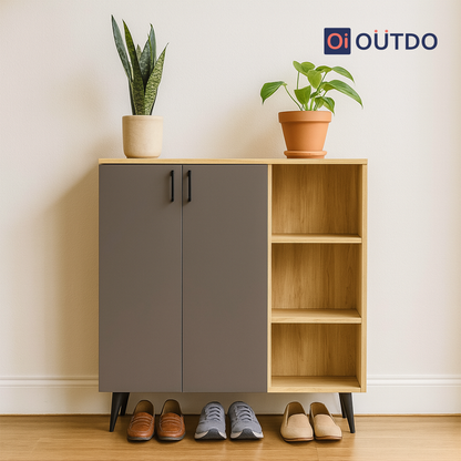 FlexStash Shoe Rack | Tundra Oak Slate Grey