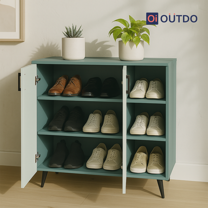 FlexStash Shoe Rack | Fern Green Water Green