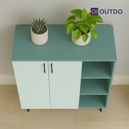 FlexStash Shoe Rack | Fern Green Water Green