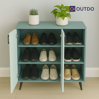 FlexStash Shoe Rack | Fern Green Water Green