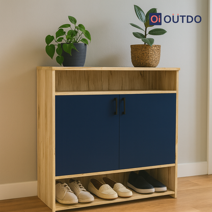 QuickTuck Shoe Rack  | Flagstaff Oak Navy Blue